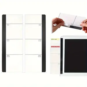 Monitor Side Memo Board 4pcs Practical Desk Organizer Office Supplies Sticky Notes Holder for Women & Men