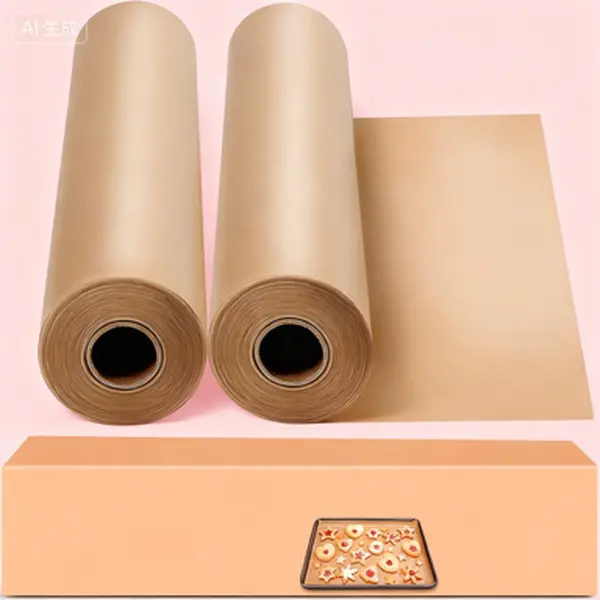 Natural Brown Baking Parchment Paper 2-Pack, 520 Sq.Ft Total Sturdy Non-Stick Square Sheets with Cutter, Reusable Eco-Friendly Rolls for Oven Bakeware, Grilling, Steaming (Foil-Alternative Kitchen Roll), Thick