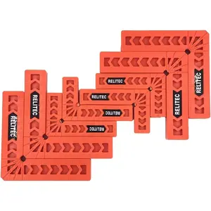 90 Degree Corner Clamp Set – Woodworking Positioning Squares & Right Angle Clamps (3" & 4"), 8PCS