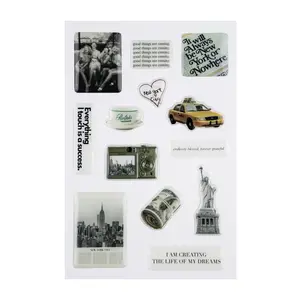 Big City Energy 3D Epoxy Sticker Set - 13 High-Quality Affirmation Stickers with Glossy Finish, Durable & Easy to Apply
