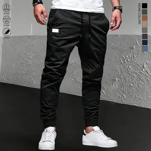 Men’s Loose Jogger Cargo Pants — Elastic waistband with drawstring casual pants, wrinkle-resistant, breathable, and ultra comfortable; suitable for streetwear, everyday wear, gym, and training; versatile for all seasons.