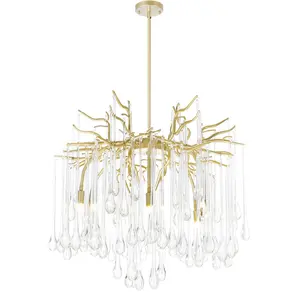 CWI Lighting Anita 6 Light 26 inch Gold Leaf Down Chandelier Ceiling Light 1094P26-6-620