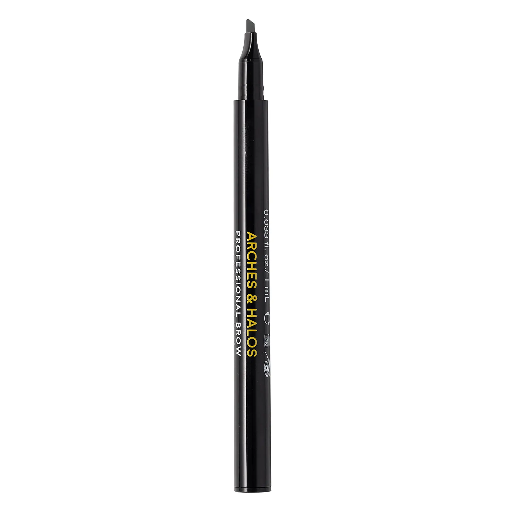 4 Prong Microblading Brow Pen - Charcoal by Arches and Halos for Women - 0.03 oz Eyebrow Pencil