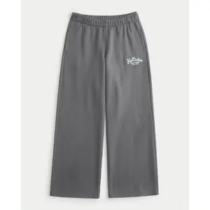 Hollister Feel Good Wide-Leg Logo Graphic Sweatpants Hollister Feel Good Wide-Leg Logo Graphic Sweatpants