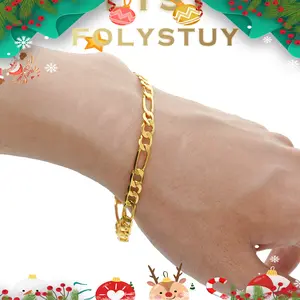 5mm - Wide, 8.05 - Inch - Long 【FOLYSTUY(W165)】Figaro Hand Chain: A Timeless and Elegant Jewelry Accessory
