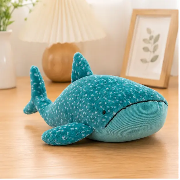 Jellycat Blue Whale Shark  – Cuddly Spotted Marine Plush with Flippers, Cozy Bedroom Decor and Birthday Gift