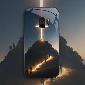 Suitable for [Galaxy S9] New high-end Jesus glass mobile phone case New business simple glass mobile phone case Affordable price Anti-drop and anti-fingerprint 995