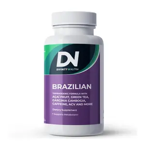 【DN】Brazilian Caffeine Energizer Herbal Supplement, Acai Fruit, Green Tea Extract, Apple Cider Vinegar, 60Capsules