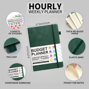 Budget Planner, lasts for one year. A5 size (5.7" x 8.46"). Budget notebook/planner that lasts one year. Includes 5 stickers.