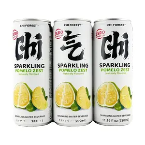 Chi Forest Sparkling Water, Yuzu Flavor, 6 Cans (330ml Each) - 0 Sugar, 0 Calorie, 0 Fat, Refreshing Summer Drink, Popular Soda Alternative