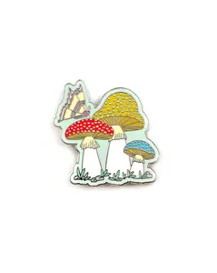 Moth & Mushrooms Pin