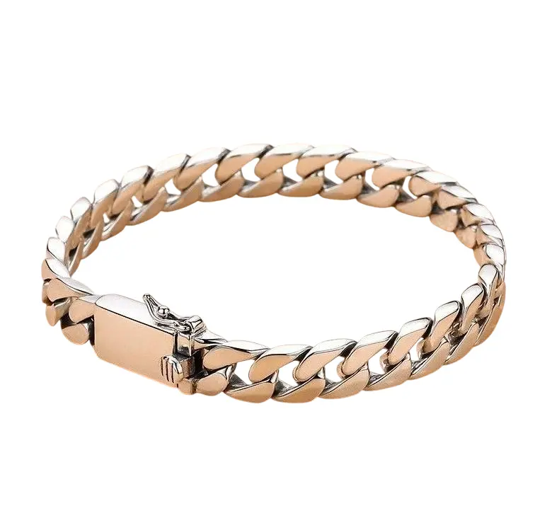 Electroplated Cuban Chain Bracelet, Classic Vintage Metal Jewelry, Sturdy Durable Premium Craft Wrist Accessory, Timeless Stylish Ornament Suitable for Daily Casual Matching, Business Formal Occasions,father's day gifts,summervibes