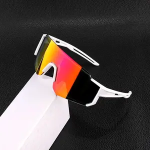 Unisex Outdoor Cycling Glasses Integrated Bicycle Windproof Glasses Outdoor Sunglasses Colorful Sports Glasses Athletic Fitness