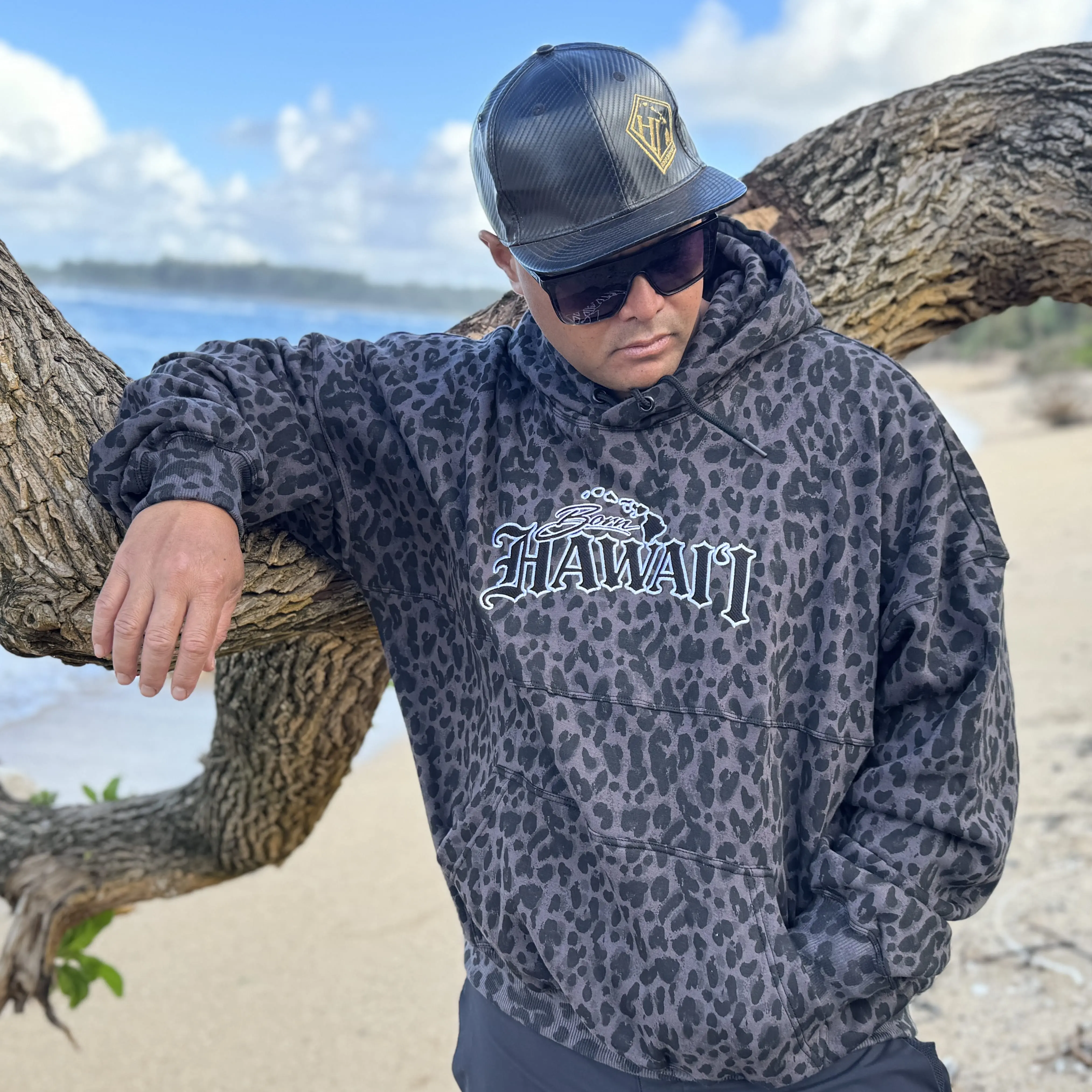CHEETAH HOODIE GREY