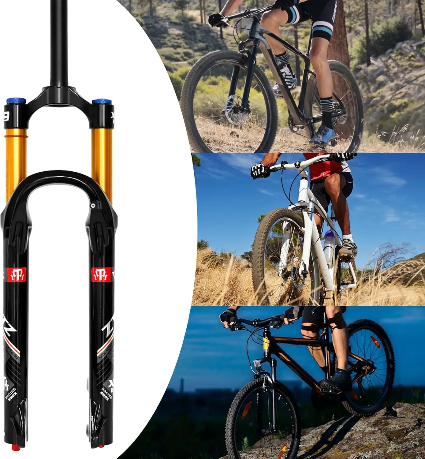 ZTZ 26/27.5/29 inch MTB Air Suspension Fork, Upgraded 34mm