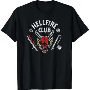 4 Hellfire Club Skull & Weapons T-Shirt 4 Hellfire Club Skull & Weapons T-Shirt