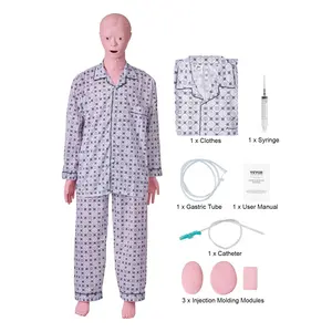 【Summervibes】VEVOR Nursing Training Manikin, Male Life Size Demonstration Human Manikin for Nursing Training, Multifunctional Education Teaching Model Supplies, PVC Anatomical Mannequin Body Care Simulator Model