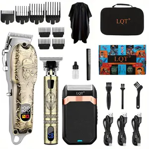 Hair Clippers Set for Men, Hair Clipper Trimmer with LED Display, Professional Cordless Hair Clipper Shaver Beard Trimmer, Hair Cutting Machine for Men, Holiday Gift for Him Father's Day Gift