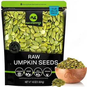 Nut Cravings Pumpkin Seeds - Raw, Roasted Salted, Roasted Unsalted & Organic - All Natural, Healthy Protein Snack, Pepitas, Vegan Kosher, Non-GMO, Fresh & Resealable Bag