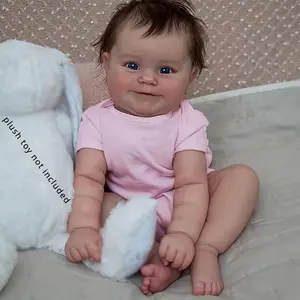 TopLink 20inch (50cm) Lifelike Soft Realistic Soft Reborndoll, Newborn Baby Dolls Girl Princess with Acrylic Eyes, Hand-rooted Hair, Bath Toy & Kids' Birthday Gift