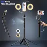 69.6" Long Automatic Face-Tracking Telescopic Selfie Stick Tripod - 360° Rotatable, Fill Lights, Remote Control, Gesture Control, Portable Phone Accessories for Vlogging Equipment, Live Streams, iPhone/Cameras, Smartphone