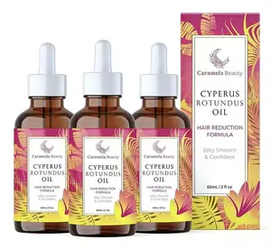 Cyperus Rotundus Oil 60ml: Natural Hair Removal Oil for Moisturizing & Soothing Skin, Reduces Body Hair Growth - Ideal for All Skin Type