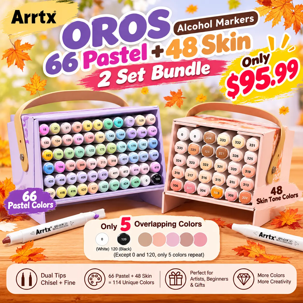 Arrtx OROS 66 Pastel set + 48 Skin set Bundle