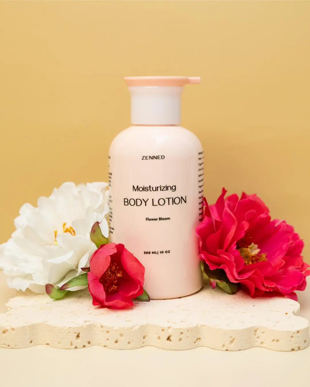 Flower Bloom Hydrating Body Lotion with Shea Butter, Bakuchiol, Squalane & Niacinamide for Nourished, Smooth Skin, Luxury Body Care, All, Glycerin, All-Over Care Daily Skin Moisturizing Deep Moisture Cream, Deep Hydration, Hibiscus Extract, Mushroom Extra