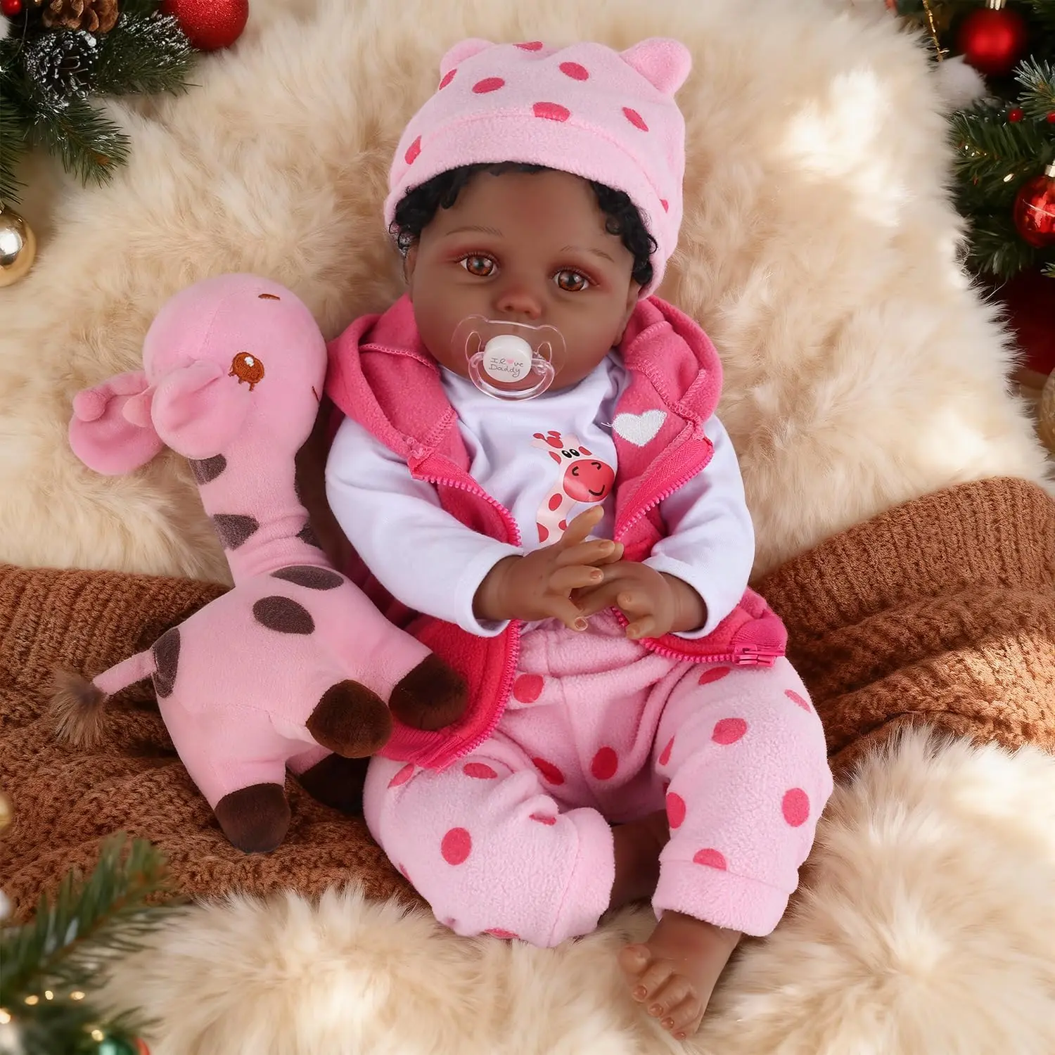 20 Inches Reborn Doll Girl with Cute Face Realistic Hand-Painted Resurrection Doll for Collection Festival Birthday Halloween Perfect Christmas Gift for Children Aged 3 and Above