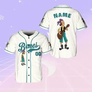 Jake And The Never Land Pirates Bones Baseball Jersey    Jake And The Never Land Pirates Jersey  Personalized Bones Kids Jersey