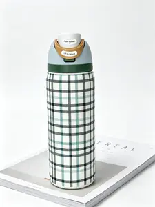 Owala FreeSip 32oz Plaid Insulated Drinkware Flask, BPA-Free, Leak-Proof, 24H Cold Retention, Lightweight Portable Travel Tumbler, Flasks
