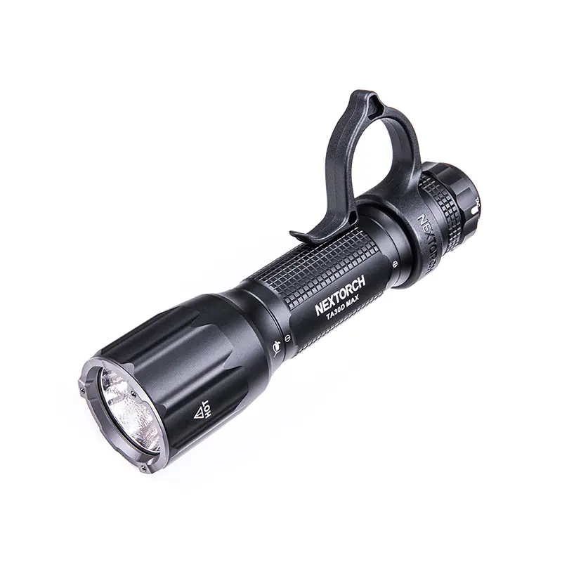 NEXTORCH TA30D MAX Sturdy Rechargeable LED Tactical Flashlight - 4000 Lumens, 5 Modes & Strobe Mode, Manual Control, USB-C Port, Switch, Temperature Control, Included Batteries, Compact, Waterproof, for Tactical & Commuting Purposes, Includes Manual, Tact