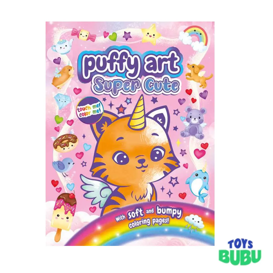 Cute Puffy Sticker Art Book for Kids - 3D Creative Activity Set by Igloo Books