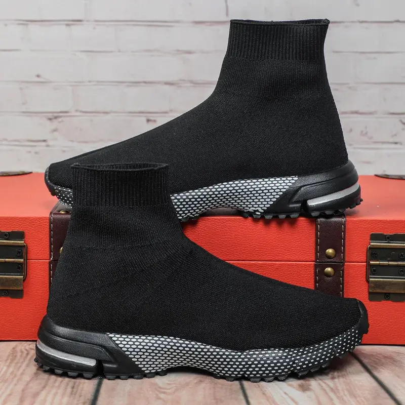 Men's Fashionable Breathable Mesh Sneakers, Casual Comfortable Slip-on Sports Shoes, Trendy All-Match Lightweight Breathable Woven Sneakers for Daily Wear, Casual Fashion Athletic Sneaker, Mesh Fabric Sneakers, Air Breathable Shoes