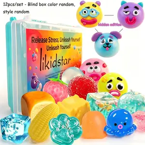 12pcs/set - Novel and Mysterious Blind Box Pinch, Blind Box Stress Relief Toy, Sensory Set, Stress Relief Toy, Creative Slow Return Pinch, Party Gift, Soft Squeeze Toy