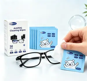 100Pcs Lens Cleaning Anti Fog Wipes 2 Boxes Mild Non-Irritating Travel Portable Multi-Use