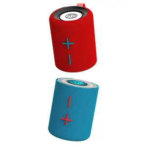 Split Magnetic Waterproof Speakers - Red & Blue Portable Audio Units with Magnetic Feature