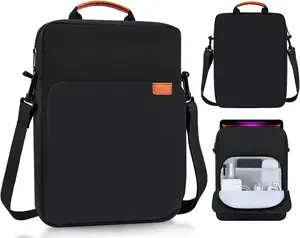 13 Inch Laptop  Bag Carrying Case for Macbook Air 13" M4 M3 M2 A3420 A3113/ MacBook Pro 14 M4 M3 M2 M1/ 13" iPad Pro M4/ iPad Air M3 M2 2025, Vertical Laptop Sleeve Handbag, Black