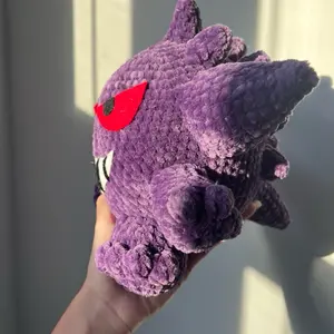 Handmade Purple Ghost Monster Crochet Plush | Spooky Fantasy Plushie | Soft Amigurumi | Inspired Monster