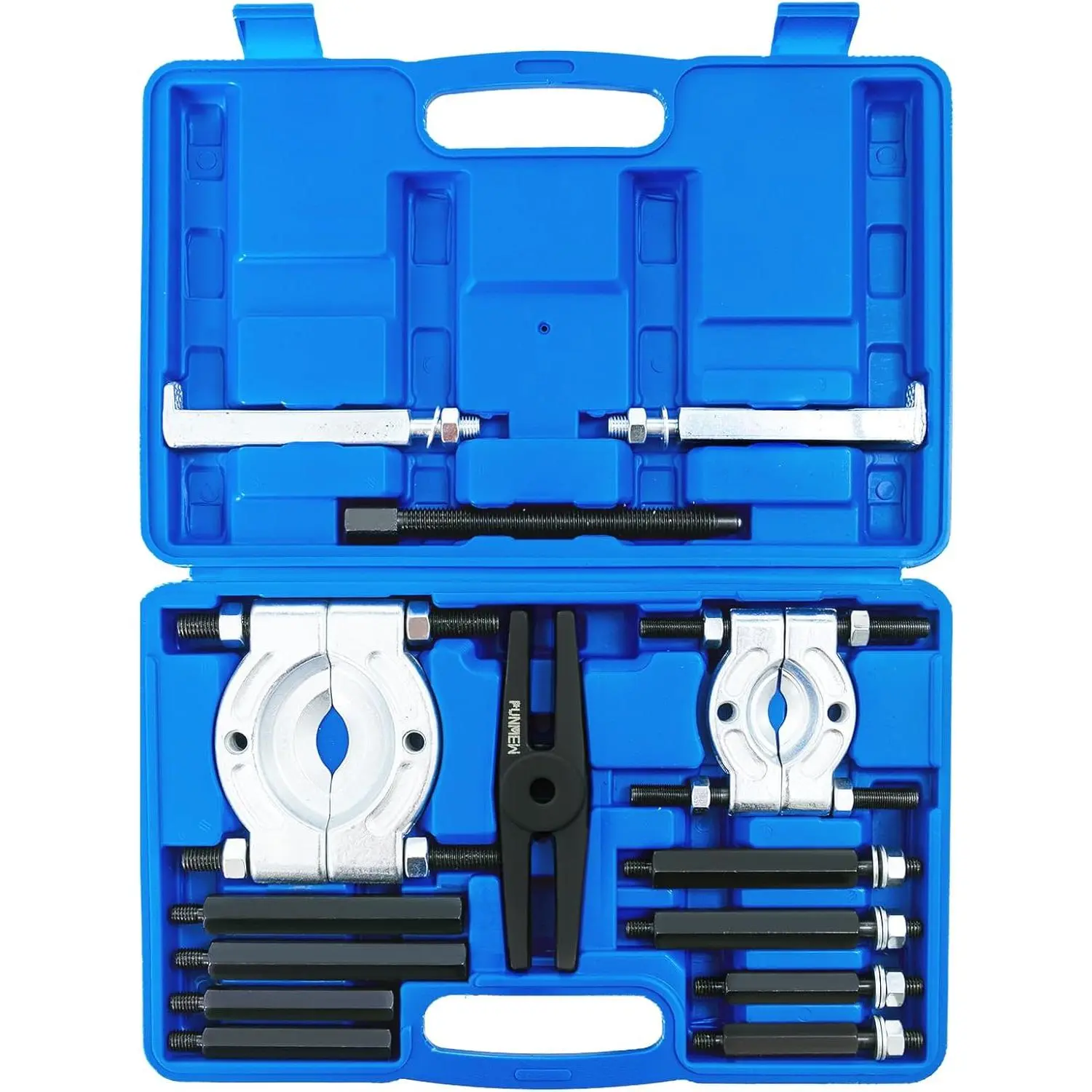 14 count Bearing Removal Puller Kit 5 Ton Capacity Pinion Wheel Bearing Separator Tool with 2" / 5cm and 3" / 7.5cm Jaws Wheel Hub Axle Puller Set