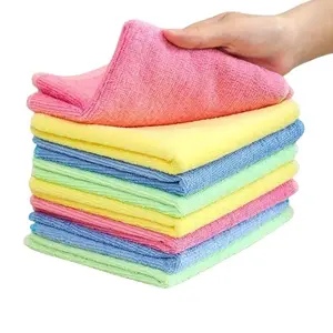 10pcs Microfiber Cleaning Cloths, 9.84in X 9.84in, Super Absorbent Quick Dry, Stain-Free, Durable Reusable Towels, Multi-Use Cleaning Tools
