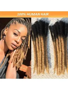 30 Strands 0.4cm Width 100% Human Hair COOL BRAID Dreadlock Extensions For Men, Full Hand-made Permanent Dread Locs, Can Be Dyed And Bleached, 6 Inch-12 Inch, Multiple Colors