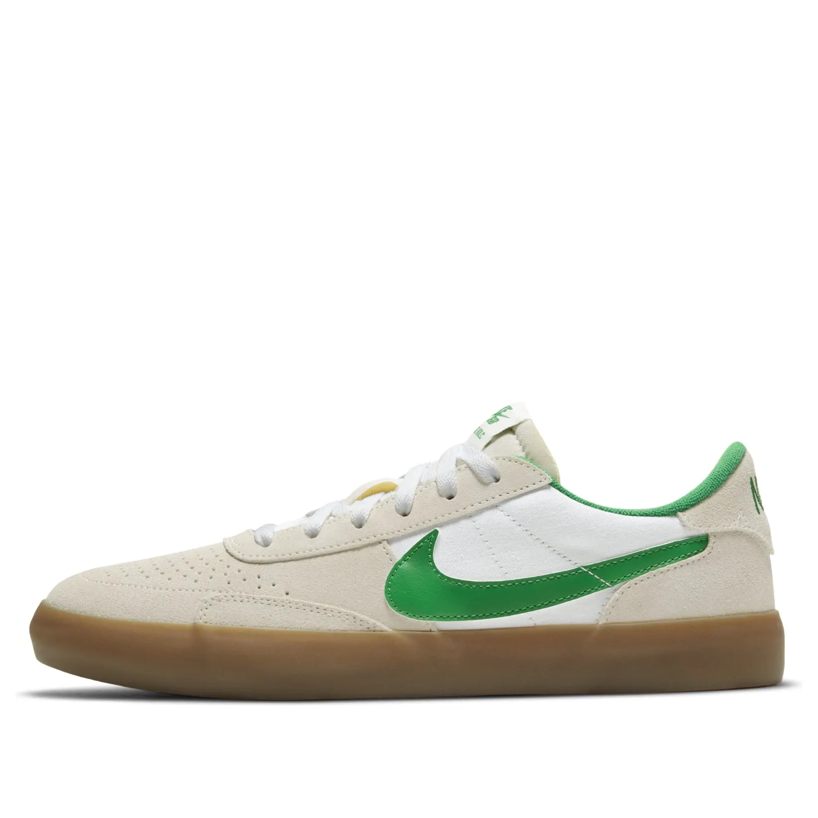 NIKE SB Heritage Vulc Men's Suede Sneakers, Low-Top Skate Shoes with Vulcanized Sole in Lucky Green-White, Vulcan, Sports Shoes, Footwear, Casual, Athletic, Skating Shoes