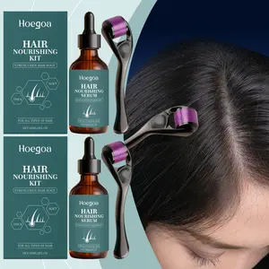 Two piece best-selling Hoegoa hair essence and roller set, moisturizing care, Haircare, Strengthens hair, easy to apply, non washable, suitable for thick hair, men and women