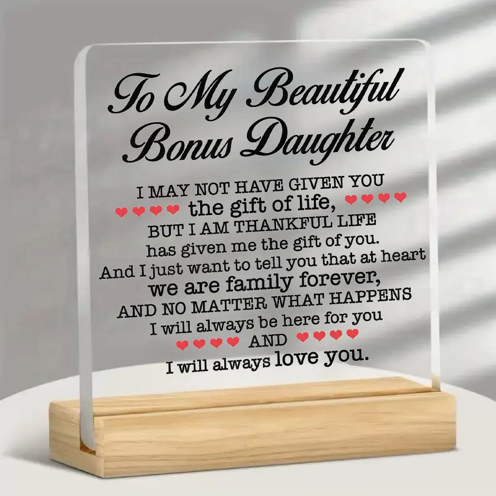 Home & Desk Tabletop Decor Plaque Sign - Wedding Gift for Future Daughter-in-Law, Engagement Office Room Accessory to Enhance Decor (Home Supplies), Enhance Your Home Decor