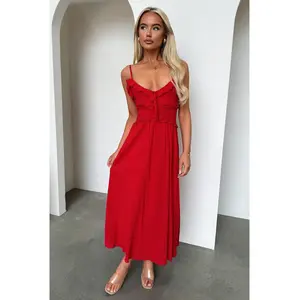 Nicola Midi Dress - Red
