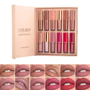 Long Lasting Matte Liquid Beauty Lipstick Set, Waterproof Non-stick Cup Lip Gloss, Suitable for All Day Wear, Makeup