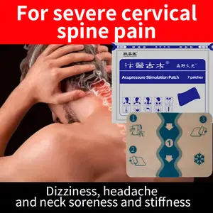 Neck muscle and tendon soreness, cervical spine pain, neck swelling and stiffness, nausea, neck pain, nerve compression plaster patch