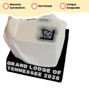Grand Lodge of Tennessee of 2026 Masonic Ashlar Square and Compass-Made by a Past Master Mason for Masons