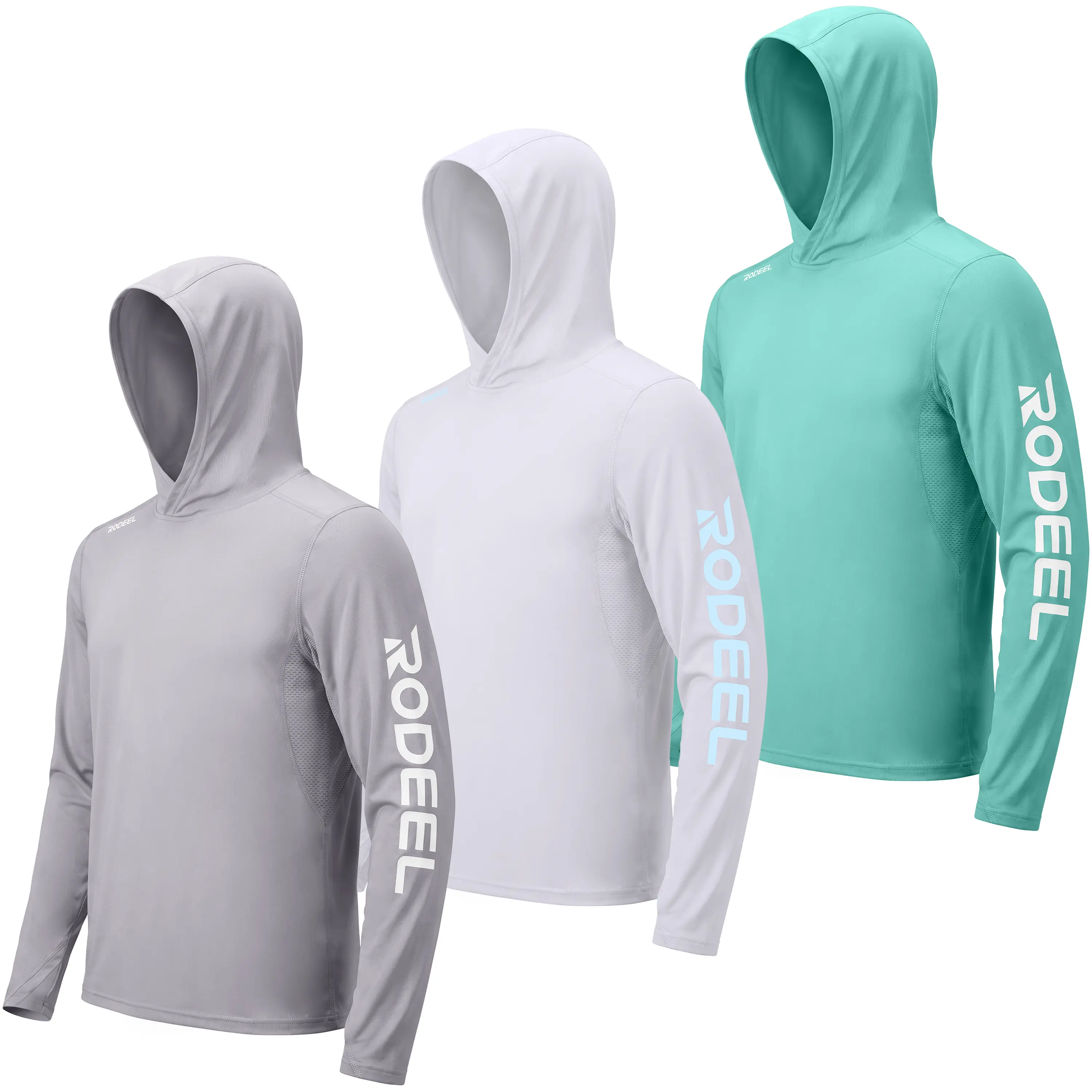 (3pcs) Grey+White+Aqua